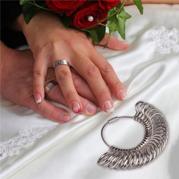 Aluminium Ring Sizer Mandrel and Stainless Iron Ring Sizer Guage Set - Picture 5 of 8